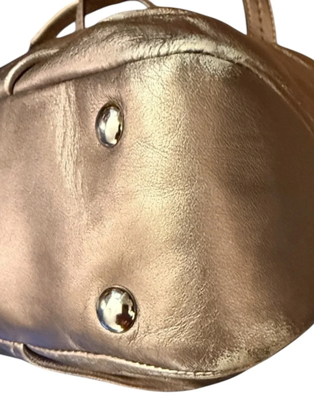 Coach Soho Buckle Hobo Bronze Metallic Leather Shoulder Bag F18751 Y2K